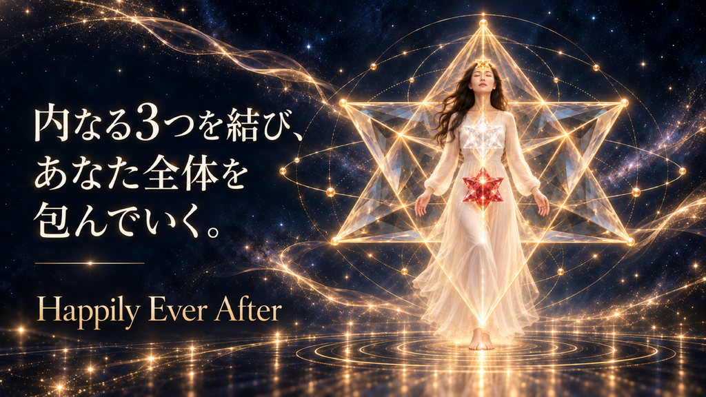 内なる3つを結び、あなた全体を包んでいく。イメージ