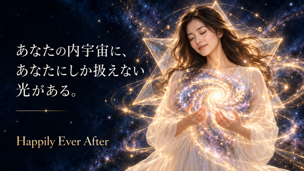 あなたの内宇宙に、あなたにしか扱えない光がある。イメージ